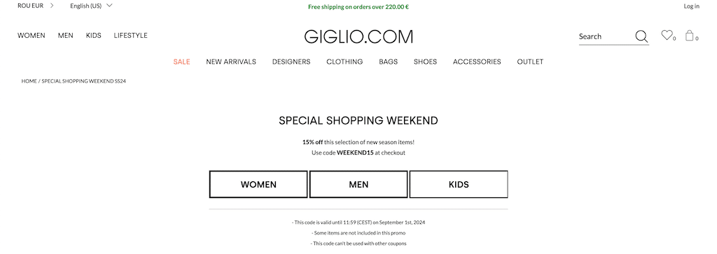 Giglio kupon